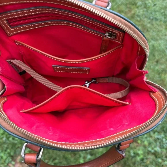 Dooney & Bourke Forest Green and Tan Mini Bag - Picture 6 of 11